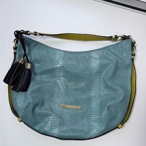 Gianni Bini Teal and Olive Hobo Bag